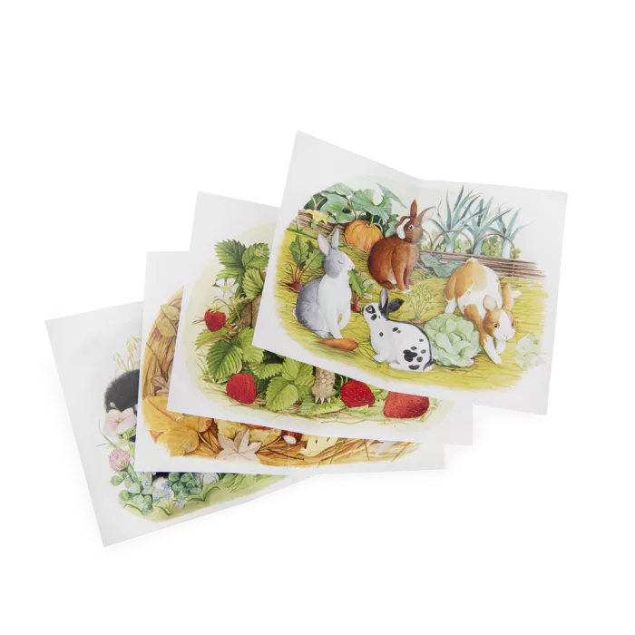 4 mini puzzles 'Les animaux du jardin' | MOULIN ROTY