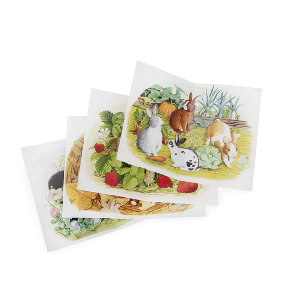 4 mini puzzles 'Les animaux du jardin' | MOULIN ROTY