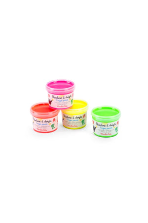 4 pots de peinture à doigts fluo 'Les Schmouks' | MOULIN ROTY