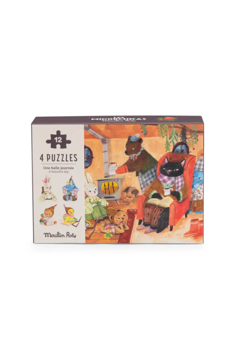 4 mini puzzles 'Une belle journée' | MOULIN ROTY