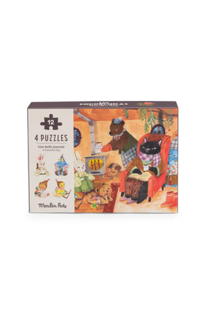 4 mini puzzles 'Une belle journée' | MOULIN ROTY
