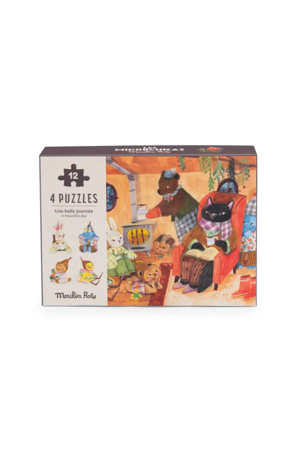 4 mini puzzles 'Une belle journée' | MOULIN ROTY