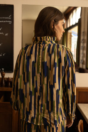 Blouse Bimala Flou Deep Marine - Apaches Collections - vue 7
