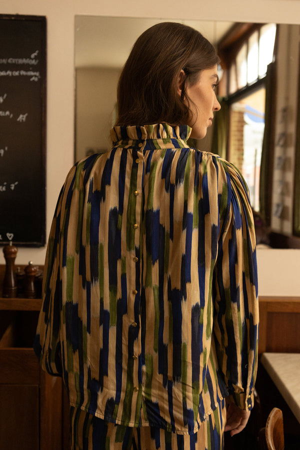 Blouse Bimala Flou Deep Marine - Apaches Collections - vue 7
