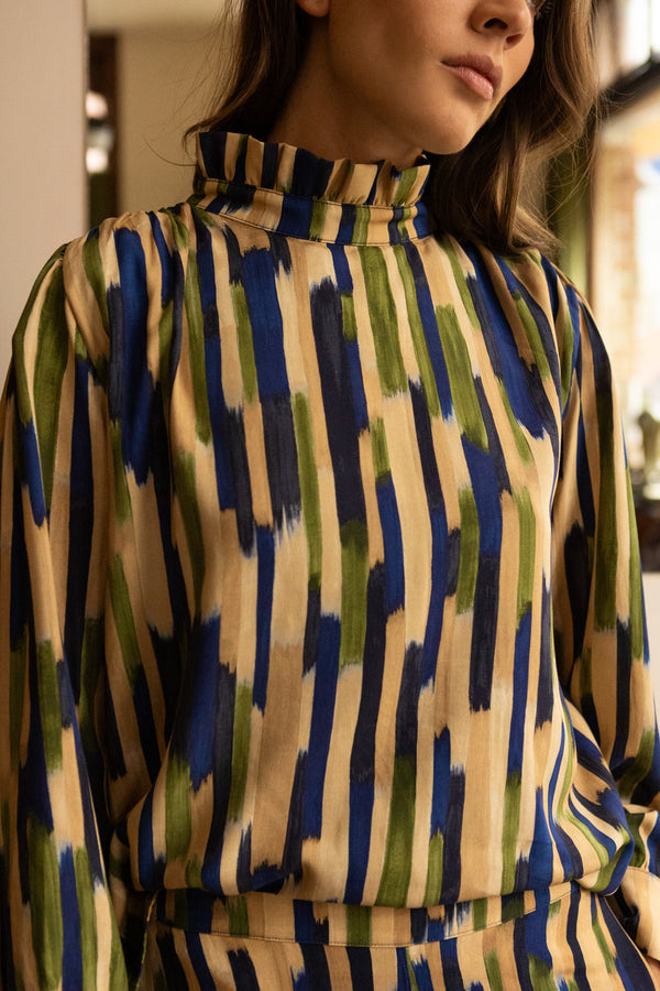 Blouse Bimala Flou Deep Marine - Apaches Collections - vue 2
