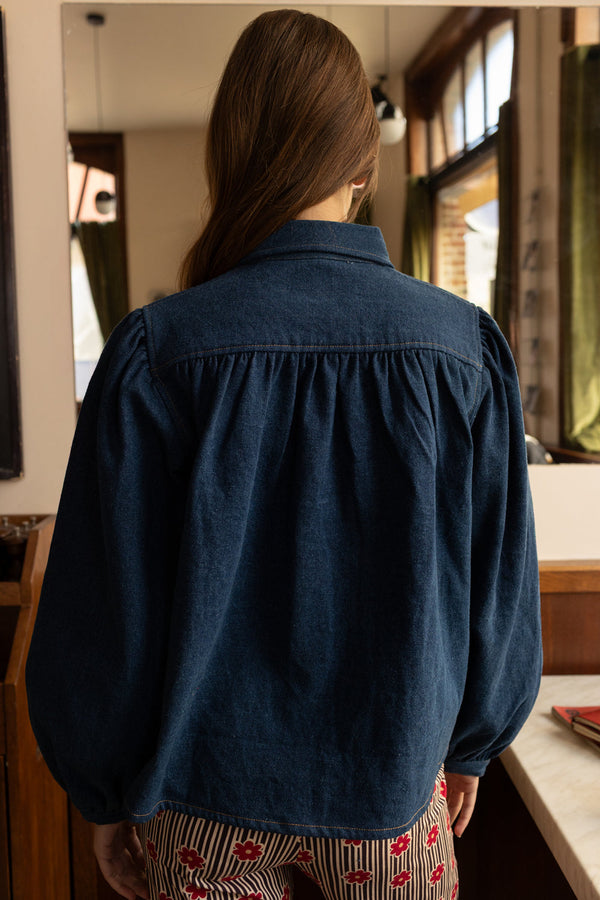 Blouse Bindiya Denim Foncé - Apaches Collections - vue 3