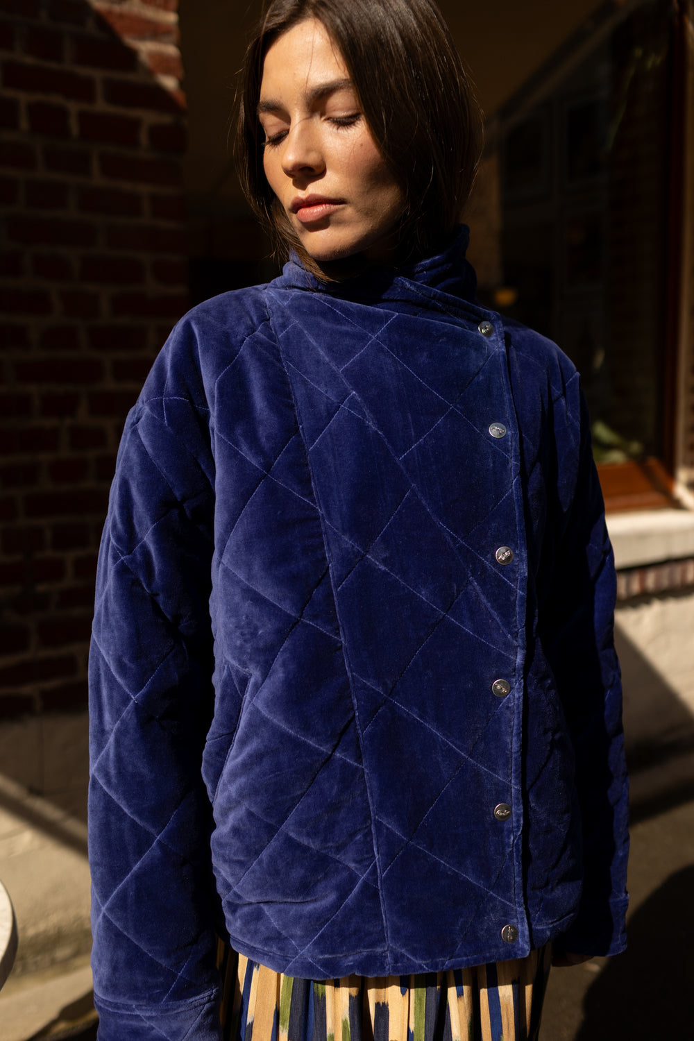Veste Kapur Velours lisse Indigo - Apaches Collections - vue 2