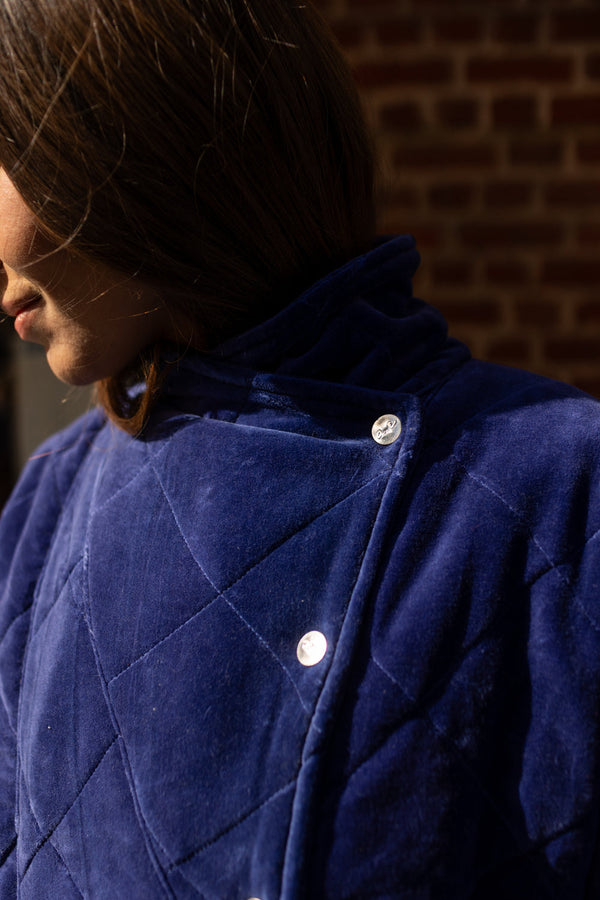 Veste Kapur Velours lisse Indigo - Apaches Collections - vue 4