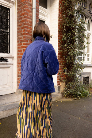 Veste Kapur Velours lisse Indigo - Apaches Collections - vue 3