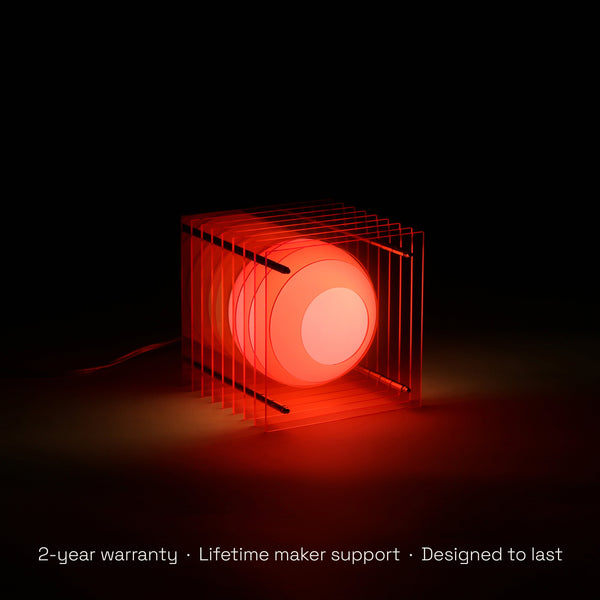 Petite lampe carrée 'Lớp' Pink electrik