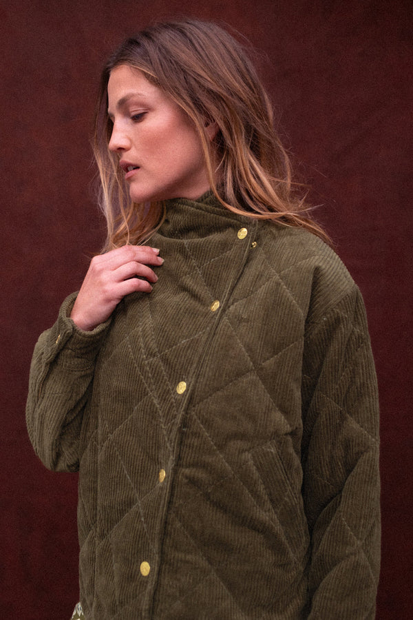 Veste Kapuro Velours côtelé Fougere - Apaches Collections - vue 5