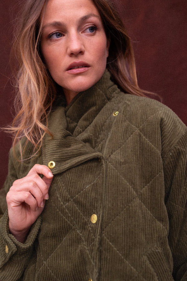 Veste Kapuro Velours côtelé Fougere - Apaches Collections - vue 2