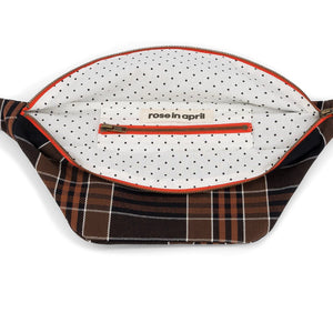 Sac banane Black tartan | ROSE IN APRIL