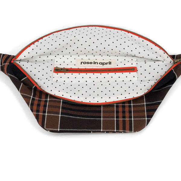 Sac banane Black tartan | ROSE IN APRIL