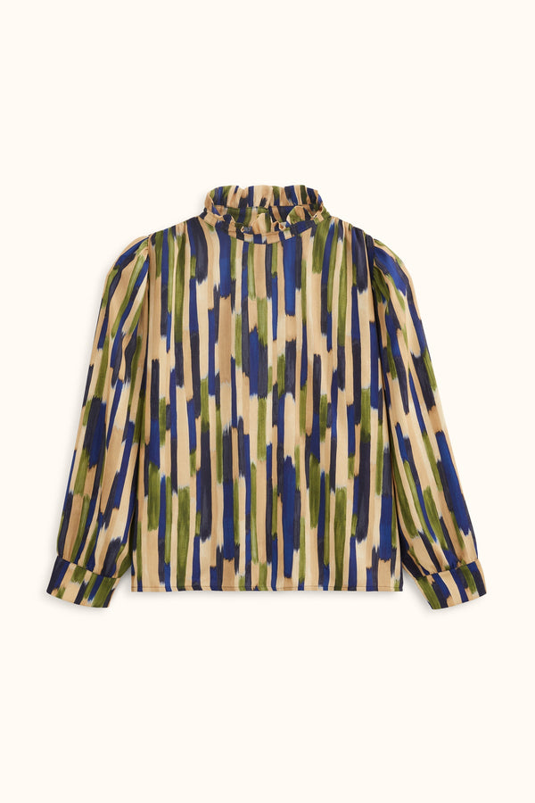 Blouse Bimala Flou Deep Marine - Apaches Collections