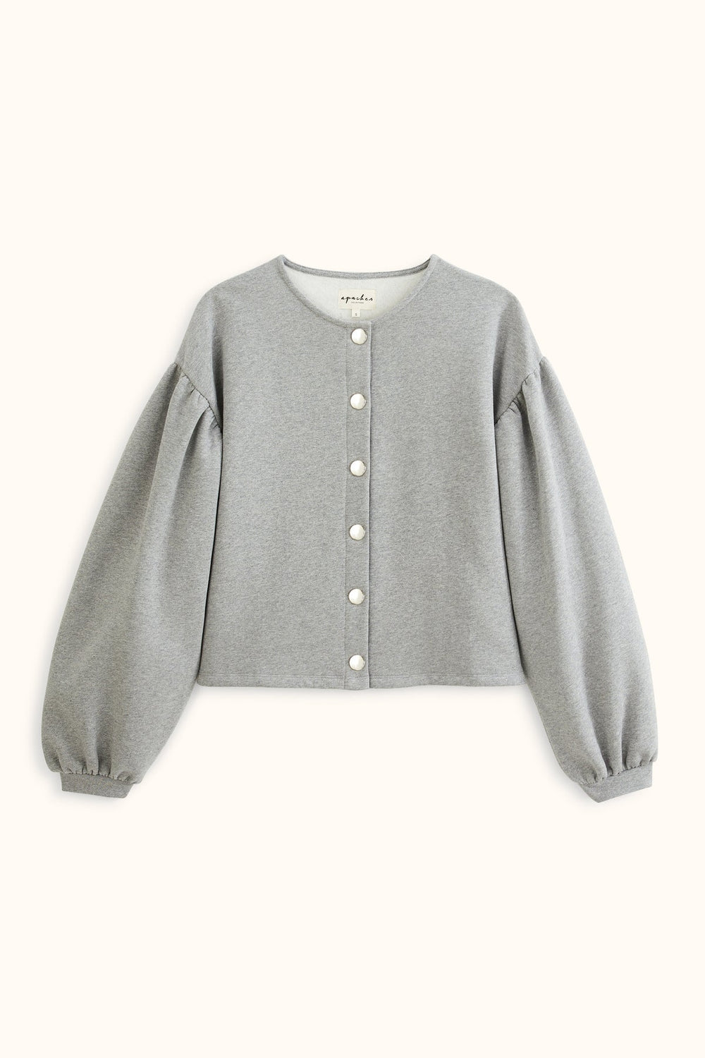 Sweat gilet Bimy Gris Chiné - Apaches Collections - vue 4