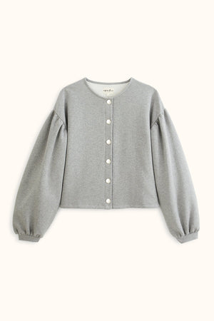 Sweat gilet Bimy Gris Chiné - Apaches Collections