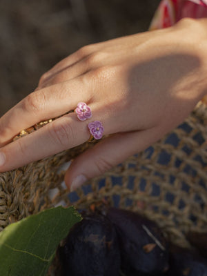 Bague 'FaceToFace' Pensée | NACH BIJOUX