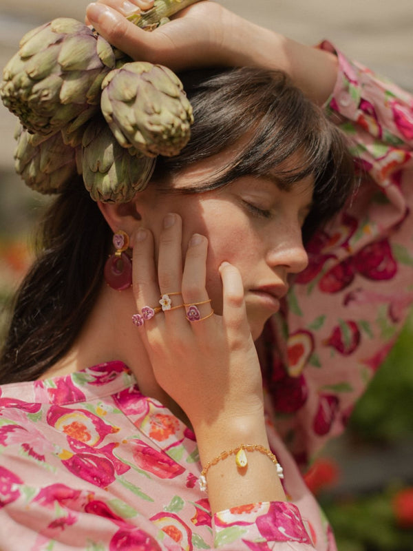 Bague 'FaceToFace' Pensée | NACH BIJOUX
