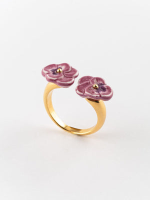 Bague 'FaceToFace' Pensée | NACH BIJOUX