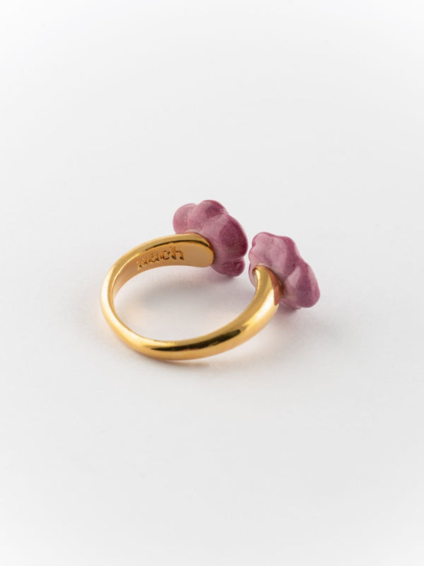 Bague 'FaceToFace' Pensée | NACH BIJOUX