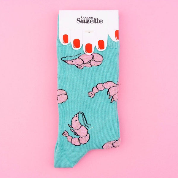 Chaussettes Crevette paillettées | COUCOU SUZETTE