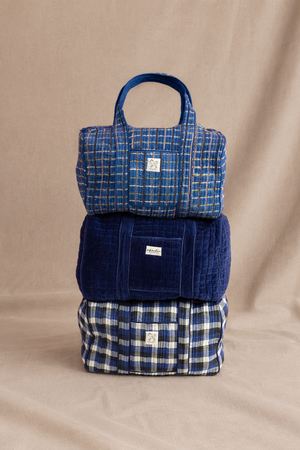 Sac Buddha Velours lisse Indigo - Apaches Collections - vue 2