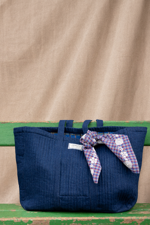 Sac cabas Samba Denim Foncé Deep Marine - Apaches Collections - vue 3