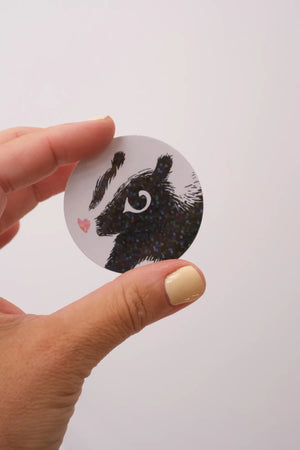 Sticker 'Mouflette' rond irisé | MOUFLETTE