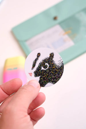 Sticker 'Mouflette' rond irisé | MOUFLETTE