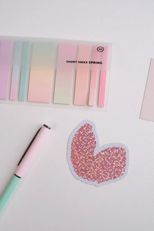 Sticker 'Coeur' rose irisé | MOUFLETTE