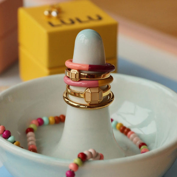 Bague 'Color Double' Burnt Coral/Plum - LULU Copenhagen - vue 4