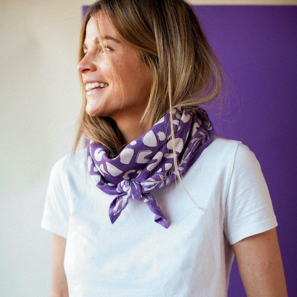 Foulard Latika 'Artistic' Violette | APACHES COLLECTIONS