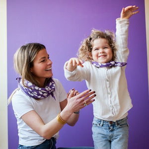 Foulard Latika 'Artistic' Violette | APACHES COLLECTIONS