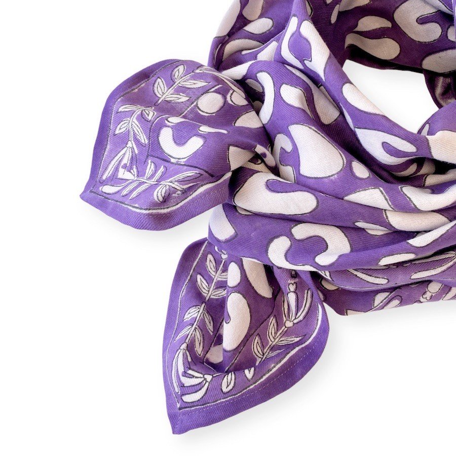 Foulard Latika 'Artistic' Violette | APACHES COLLECTIONS