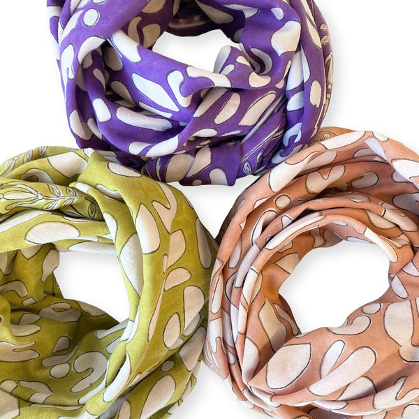 Foulard Latika 'Artistic' Violette | APACHES COLLECTIONS