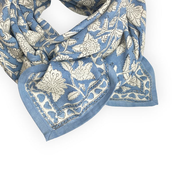 Foulard Latika 'Coeur' horizon | APACHES COLLECTIONS