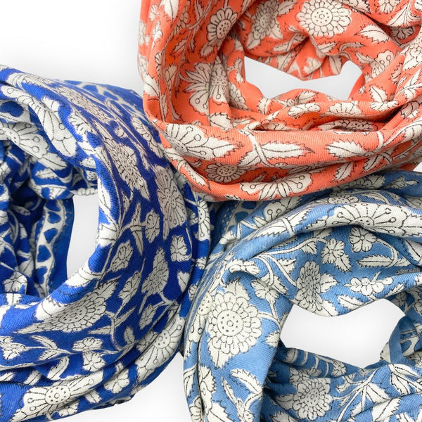 Foulard Latika 'Coeur' horizon | APACHES COLLECTIONS