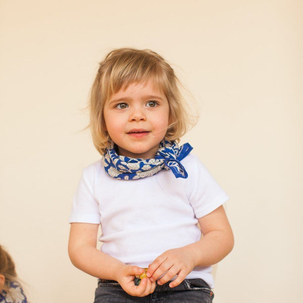 Petit foulard Manika 'Coeur' Majorelle | APACHES COLLECTIONS