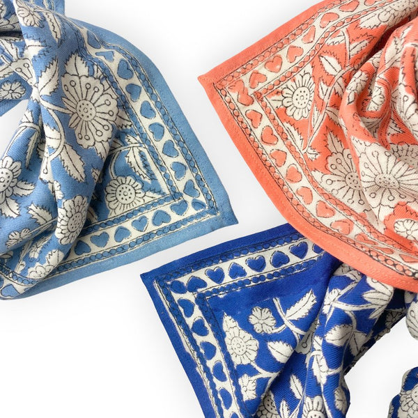 Petit foulard Manika 'Coeur' Majorelle | APACHES COLLECTIONS