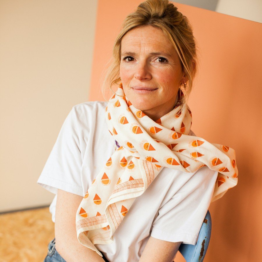 Foulard Latika 'Sorbet' Abricot | APACHES COLLECTIONS