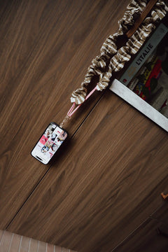 Cordon de téléphone Rayure kaki - Maison PoumPoum