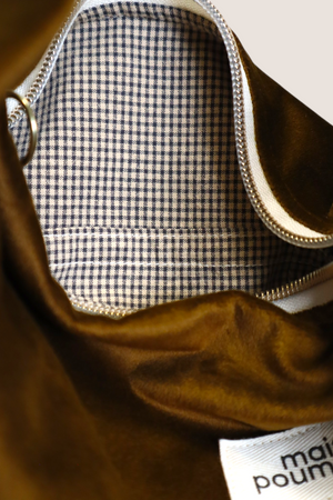Sac Demi Lune - Velours bronze