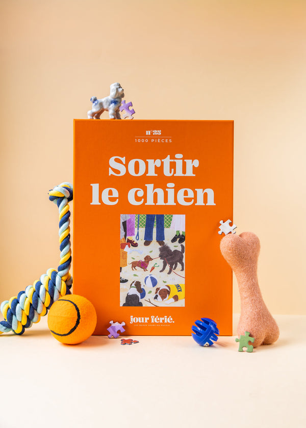 Puzzle 'Sortir le chien' 1000 pièces | JOUR FÉRIÉ