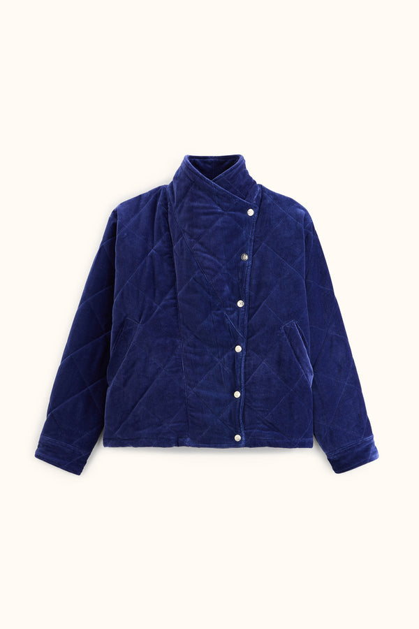 Veste Kapur Velours lisse Indigo - Apaches Collections
