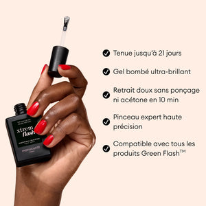 Kit routine 'Xtrem flash' manucure semi-permanente - Hortencia + Poppy red | MANUCURIST