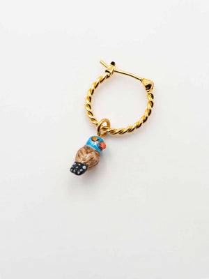 Mini créole à l'unité Oiseau bleu | NACH BIJOUX