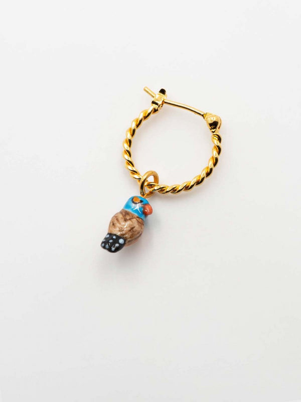 Mini créole à l'unité Oiseau bleu | NACH BIJOUX