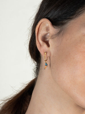 Mini créole à l'unité Oiseau bleu | NACH BIJOUX