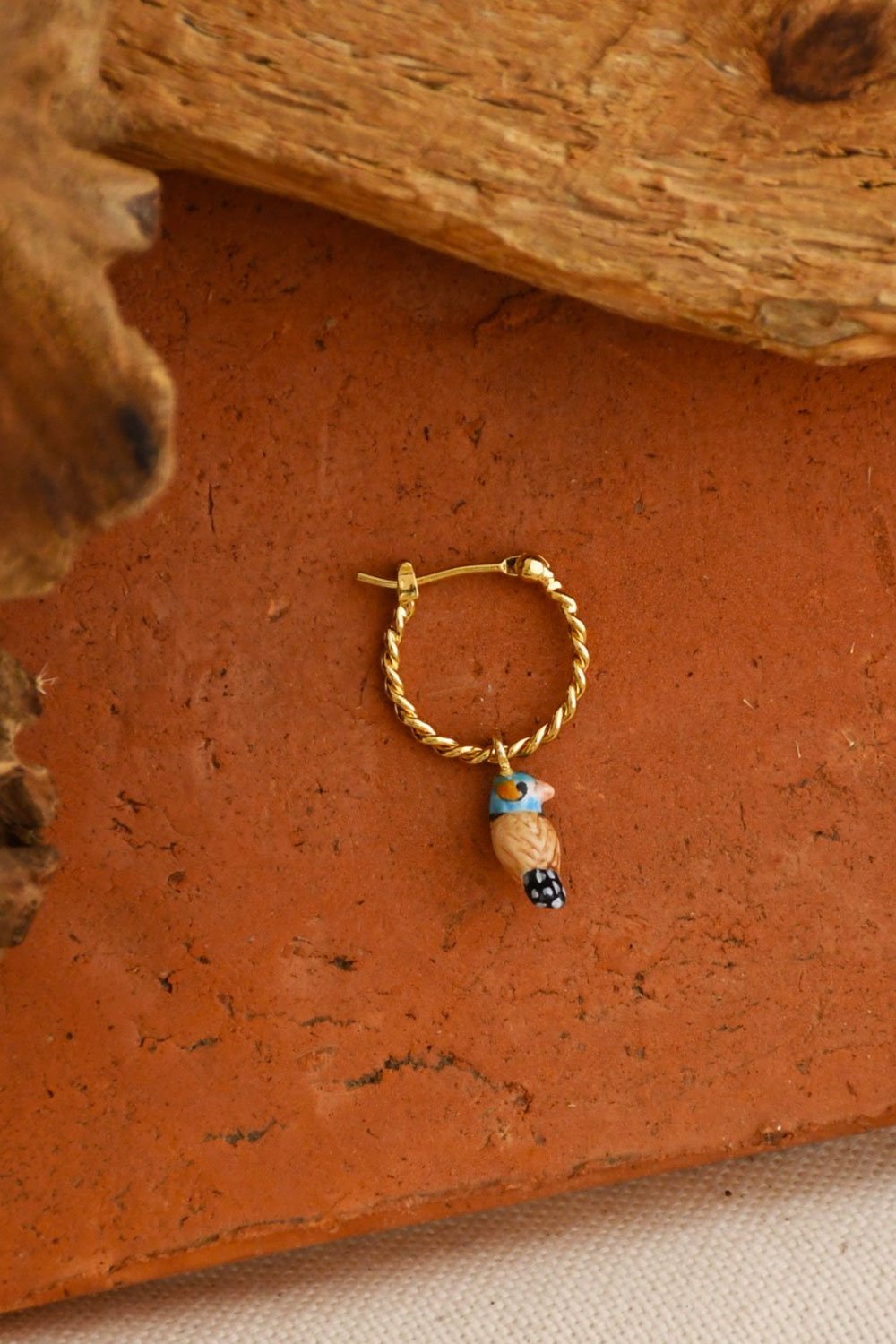 Mini créole à l'unité Oiseau bleu | NACH BIJOUX